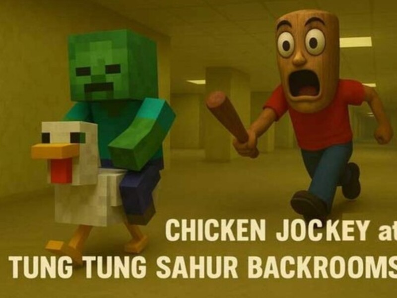 Trò chơi Chicken J Racer tại phòng sau của Tung Tung Sahur trực tuyến